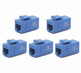 img 4 attached to 🔌 VCE UL Listed 5-Pack CAT6 Keystone Coupler RJ45 Female to Female Ethernet Insert Jack UTP Network Inline Connector - Blue - Enhanced SEO