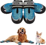 🐾 bowite dog boots: the ultimate paw protector for hot pavement, anti-slip rugged shoes with reflective straps for hiking and running логотип