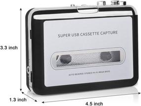 img 3 attached to 📼 Портативный ретро-проигрыватель Walkman для кассет | Конвертер кассет в MP3 через USB | Автореверс | Портативный аудиоплеер для музыки