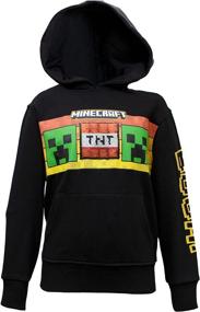 img 2 attached to 👦 Boys' Pullover Hooded Sweatshirt with Minecraft Creeper Design – Fashionable Kid's Hoodie