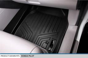 img 2 attached to Black 3-Row MAXLINER Floor Mats Liner Set for Honda Pilot 2009-2015