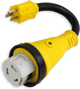 img 4 attached to 🔌 Leisure Cords Trailer Dogbone Power Cord Plug Adapter with LED Indicator - 15 Amp Male to 50 Amp Female Twist Lock Connector