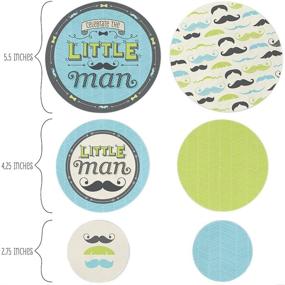 img 3 attached to 🎩 Dashing Little Man Mustache Party - Giant Circle Confetti: Perfect Party Decorations for Baby Showers or Birthdays - Large 27 Count Confetti from Big Dot of Happiness