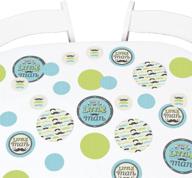 🎩 dashing little man mustache party - giant circle confetti: perfect party decorations for baby showers or birthdays - large 27 count confetti from big dot of happiness logo