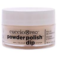 🍑 cuccio pro powder polish dip - лак для ногтей безопасный для здоровья - легкое нанесение и снятие - долговременные маникюры & педикюры - не требуется свет led/uv - без запаха и высоко пигментированный - 0,5 унций логотип