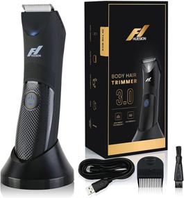 img 4 attached to FHUESION Body Hair Trimmer 3.0: Ultimate Electric Shaver with Detachable Ceramic Blades, USB Charging, Waterproof Wet/Dry Clippers, Standing Dock – No Nicks, No Cuts, Now That's Nuts!