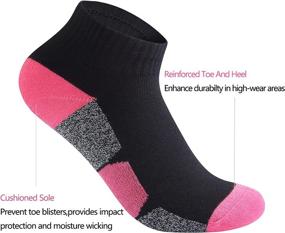 img 2 attached to 🧦 Hepsibah Women's Athletic Ankle Socks: Low Cut Thick Cushion Running Socks for Hiking and Sports - 6 Pack