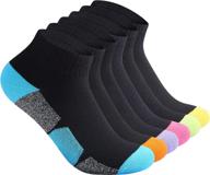 🧦 hepsibah women's athletic ankle socks: low cut thick cushion running socks for hiking and sports - 6 pack логотип