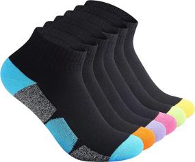 img 4 attached to 🧦 Hepsibah Women's Athletic Ankle Socks: Low Cut Thick Cushion Running Socks for Hiking and Sports - 6 Pack