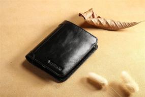 img 1 attached to Genuine Cowhide Leather Capacity Bifold Men's Accessories and Wallets, Card Cases & Money Organizers