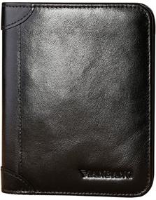 img 2 attached to Genuine Cowhide Leather Capacity Bifold Men's Accessories and Wallets, Card Cases & Money Organizers