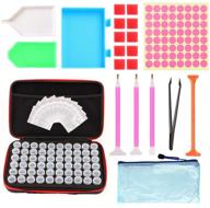 ✨ complete 60 slot diamond painting case tools set: diy painting accessories with diamond stitch pen for nails, rhinestones, pearls, and crafts logo