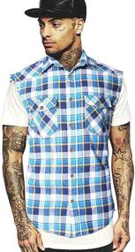 img 3 attached to 👔 NUTEXROL Sleeveless Flannel Cotton Men's Casual Attire