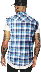 img 2 attached to 👔 NUTEXROL Sleeveless Flannel Cotton Men's Casual Attire