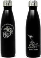 🌊 usmc 17oz stainless steel marine corps water bottle - double wall vacuum insulated for pt, outdoor sports, hiking, camping, and cycling - ideal usmc gifts logo