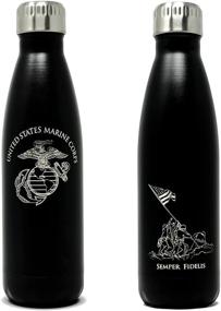 img 4 attached to 🌊 USMC 17oz Stainless Steel Marine Corps Water Bottle - Double Wall Vacuum Insulated for PT, Outdoor Sports, Hiking, Camping, and Cycling - Ideal USMC Gifts