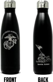 img 3 attached to 🌊 USMC 17oz Stainless Steel Marine Corps Water Bottle - Double Wall Vacuum Insulated for PT, Outdoor Sports, Hiking, Camping, and Cycling - Ideal USMC Gifts