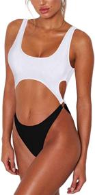 img 2 attached to 👙 Sovoyontee Women's Sexy Thong One Piece Swimsuit: Flaunt Your Style at the Beach