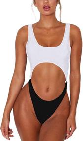 img 1 attached to 👙 Sovoyontee Women's Sexy Thong One Piece Swimsuit: Flaunt Your Style at the Beach