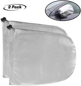 img 4 attached to 🚗 Lebogner Waterproof Side View Mirror Covers: Ultimate Protection Against Snow, Ice, Frost and Bird Droppings for Cars, SUVs, Trucks, and Vans - Set of 2, Silver