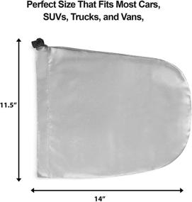 img 3 attached to 🚗 Lebogner Waterproof Side View Mirror Covers: Ultimate Protection Against Snow, Ice, Frost and Bird Droppings for Cars, SUVs, Trucks, and Vans - Set of 2, Silver