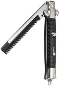 img 1 attached to Rhode Island Novelty: High-Quality Stainless Steel Switch-Blade Folding Pocket Comb - 9 Inch Size (1-Unit)