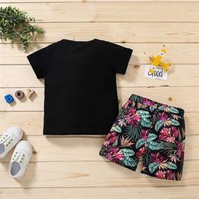 img 2 attached to 👶 Adorable Hzzlokj Toddler Baby Boy Outfits for the Summertime: Short Sleeve T-Shirt + Shorts Pants Set, 2Pcs Boys Casual Clothes