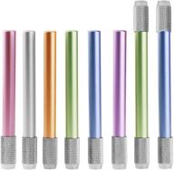 finegood 8 pcs pencil extenders: one head & dual head metal handle pen holder lengthener – ideal school, office and art writing tool logo
