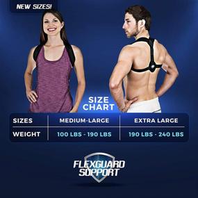 img 2 attached to FlexGuard Support Posture Corrector - Adjustable Upper Back & Shoulder Brace Trainer for Men and Women - Perfect for Slouching, Neck Hump, and Hunched Shoulders - Available in Medium/Large Size