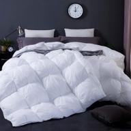 🛌 wenersi waterfowl down feather fiber comforter queen: pinch pleat duvet insert, all season queen comforter – 1200tc egyptian cotton fabric, 750fp, white, 90x90in logo