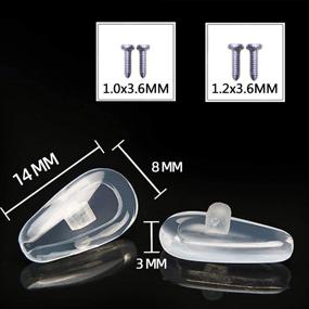 img 1 attached to Upgraded Soft Silicone Nose Pad Repair Kit for Glasses - 5 Pairs of Screw-in 15mm Nose Pads with Screws, Micro Screwdriver, and Ear Hook