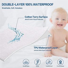img 2 attached to COHOME Queen Size Waterproof Mattress Protector: Deep Pocket Fitted Cover, Breathable & 100% Waterproof for 8-21 inch Mattresses