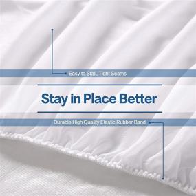 img 1 attached to COHOME Queen Size Waterproof Mattress Protector: Deep Pocket Fitted Cover, Breathable & 100% Waterproof for 8-21 inch Mattresses