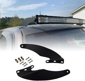 img 4 attached to 🚚 52-Inch Curved LED Light Bar Upper Roof Windshield Mounting Brackets designed to fit 1994-2001 Dodge Ram 1500 2500