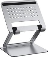 📱 alashi tablet stand: adjustable, foldable & portable holder for 7-13.3 inch tablets – silver logo