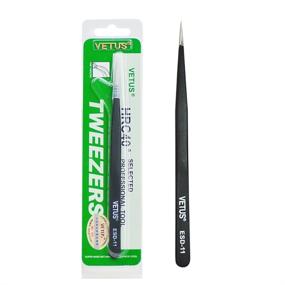 img 2 attached to 🔍 BEYELIAN Professional ESD-11 Eyelash Extension Tweezers for Isolation and Individual Lashes - Straight Tip Lash Tweezers