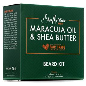 img 3 attached to 🧔 Shea Moisture Beard Oil & Balm Grooming Kit: Organic Maracuja & Shea Oils, Conditioning & Softening - 3.2oz Oil, 4oz Balm