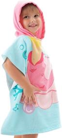 img 1 attached to Fun and Cozy NovForth Kids Beach Towel: Mermaid Hooded 🧜 Bath Towel for Boys and Girls, Ideal Toddler Pool Towel with Hood