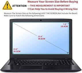 img 3 attached to 📱 2-Pack 15.6" Anti-Glare Screen Protector Blue Light Filter for 16:9 Aspect Ratio Laptop - Enhance Eye Protection and Reduce Glare