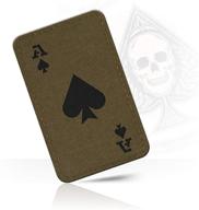 🎴 m-tac ace of spades death card tactical morale patch: for army combat with hook fasteners (ranger green/black) logo