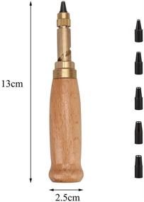 img 1 attached to 🔧 Versatile 6-in-1 Automatic Hole Punch Drill Tool for Sewing Leather, Paper, PVC, and Banners - 1.5mm, 2.0mm, 2.5mm, 3.0mm, 3.5mm, 4.0mm