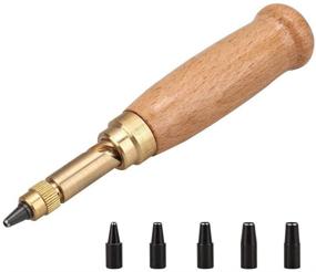 img 4 attached to 🔧 Versatile 6-in-1 Automatic Hole Punch Drill Tool for Sewing Leather, Paper, PVC, and Banners - 1.5mm, 2.0mm, 2.5mm, 3.0mm, 3.5mm, 4.0mm