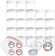 🧴 habbi 25 pack 2oz empty slime containers with lids and stickers - plastic jars for diy slime making, beauty products, food, and more logo