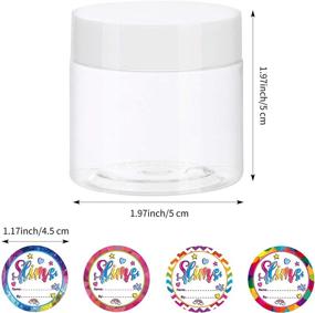 img 3 attached to 🧴 Habbi 25 Pack 2OZ Empty Slime Containers with Lids and Stickers - Plastic Jars for DIY Slime Making, Beauty Products, Food, and More