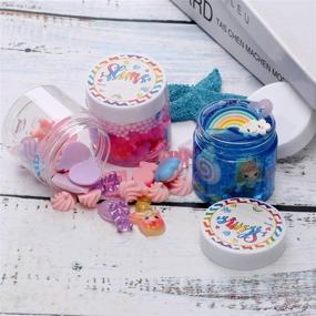 img 1 attached to 🧴 Habbi 25 Pack 2OZ Empty Slime Containers with Lids and Stickers - Plastic Jars for DIY Slime Making, Beauty Products, Food, and More