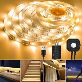 img 4 attached to Enhance Your Bedroom with Motion Activated LED Strip Lights: 9.8ft Under Bed Light with Automatic Shut-Off Timer for a Cozy Atmosphere!