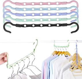 img 4 attached to 👕 20-Piece Strong Closet Organizer Hanger Set - Enhanced Closet Storage Space-Saving Hangers for Heavy Clothes, Ideal Dorm Room Essentials