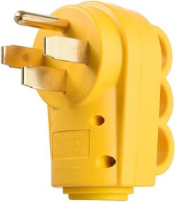 img 4 attached to Enhance your RV Experience with Snowy Fox Heavy 🔌 Duty 50 Amp Male Replacement Plug: Ergonomic Grip Handle Included