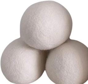 img 2 attached to 🐑 SAJ 100% Organic New Zealand Wool Dryer Balls XL 6-pack: Reusable Natural Fabric Softener for Wrinkle Reduction, Faster Drying, and Energy Savings