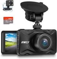 📷 iiwey dash cam front and rear with 32gb tf card included - 1080p dash camera for car with aluminum alloy body, 3 inch lcd screen, 170° wide angle, night vision, parking monitor, and motion detection logo
